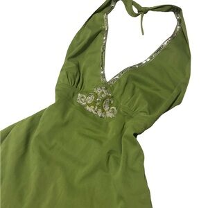 Elegant Green Y2k Halter